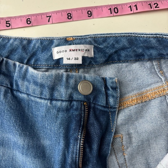 Good American Women’s Straight High Rise Cropped Jean Size 14/32 New - Picture 8 of 11